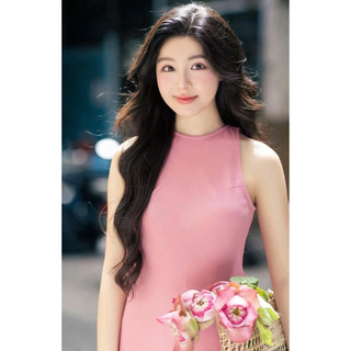 𝗝𝘂𝗹𝗶  -|LY LINEN| Đầm Linen cổ yếm