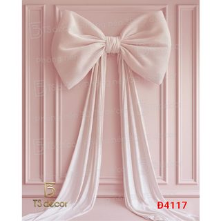 Phông Nền 3D/5D Mẫu Nơ Hiện Đại Phù Hợp Livestream, Chụp Ảnh, Decor Shop