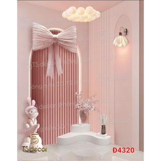 Phông Nền 3D/5D Mẫu Nơ Hiện Đại Phù Hợp Livestream, Chụp Ảnh, Decor Shop