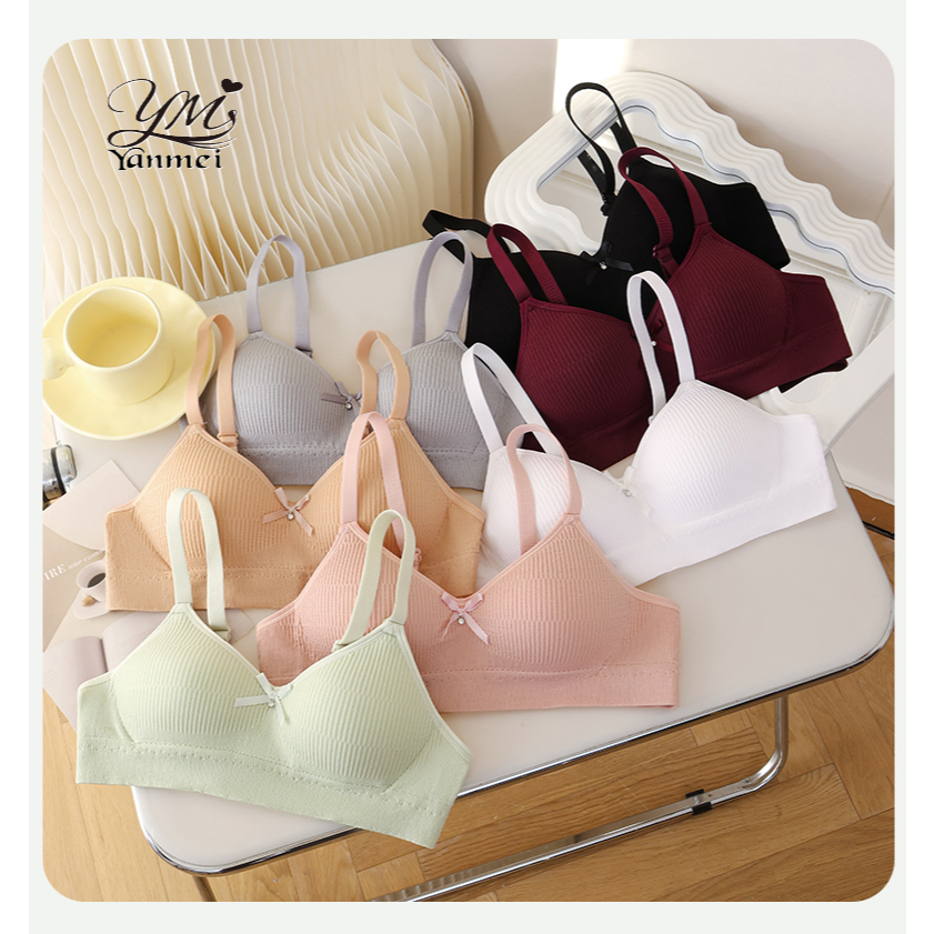 《YANMEI》0760 Áo Bra không gọng mút có lỗ thông hơi thoáng khí dành cho học sinh cấp 2 Và 3