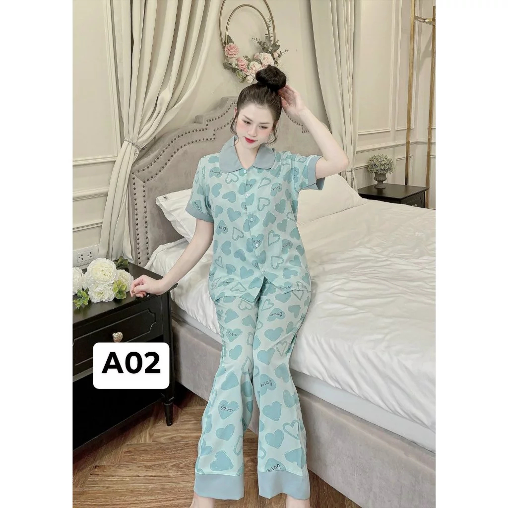 [Peinn] [MỚI] Bộ pijama nữ mặc nhà, quần áo mặc nhà phong cách hiện đại size 40-75kg - CA23