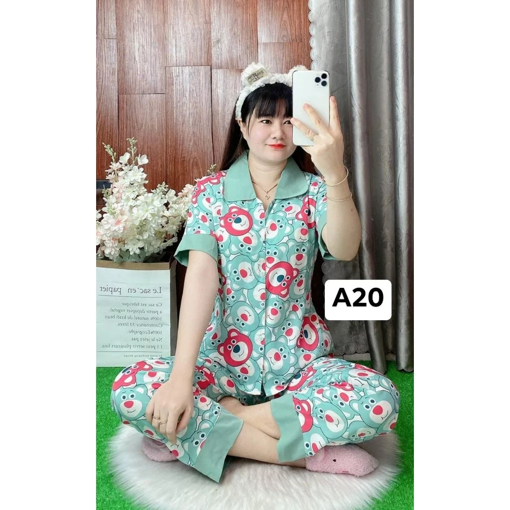 [Peinn] [MỚI] Bộ pijama nữ mặc nhà, quần áo mặc nhà phong cách hiện đại size 40-75kg - CA23