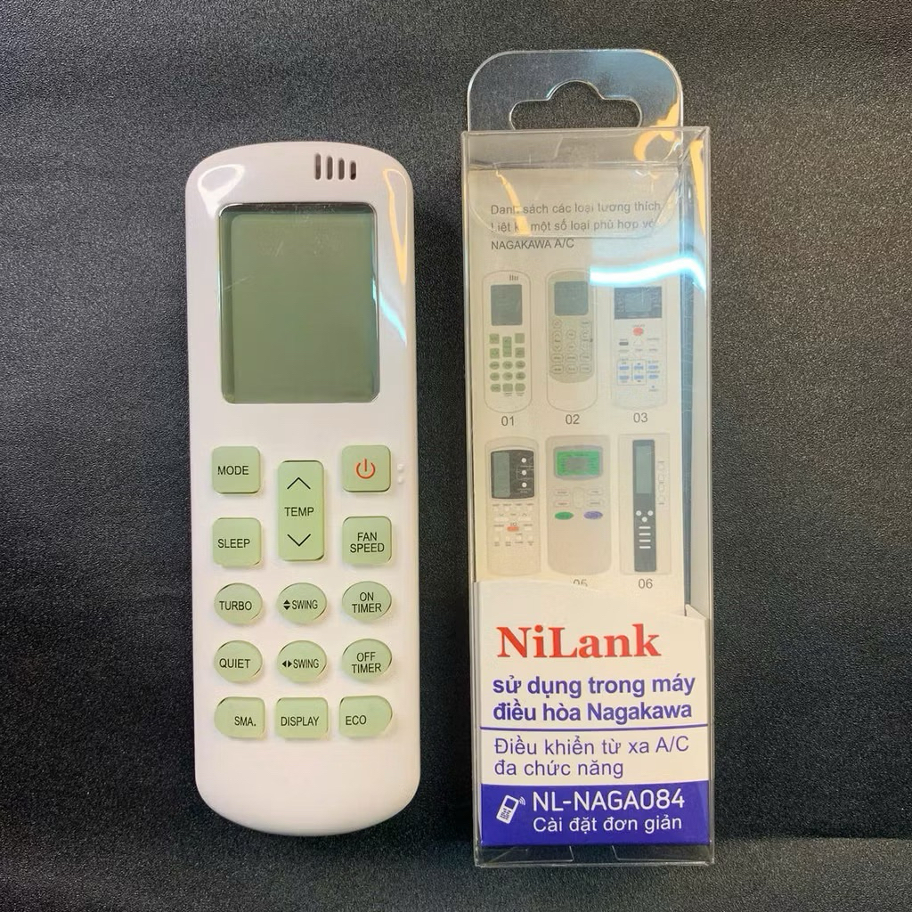 Điều khiển Điều Hoà ĐA NĂNG NAGAKAWA sử dụng được tất cả điều hoà máy lạnh NAGAKAWA tất cả model
