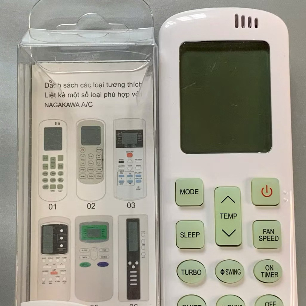 Điều khiển Điều Hoà ĐA NĂNG NAGAKAWA sử dụng được tất cả điều hoà máy lạnh NAGAKAWA tất cả model