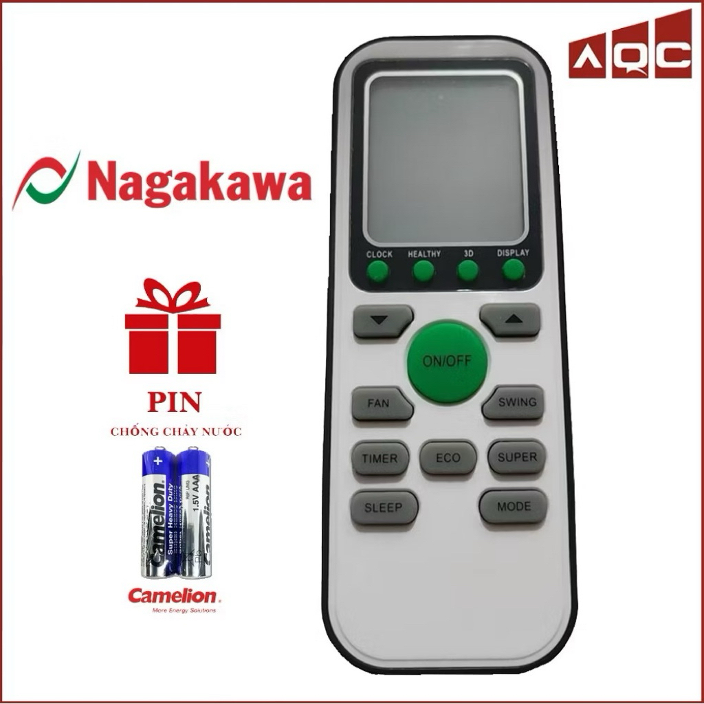 Điều khiển điều hoà Nagakawa loại đẹp hàng đủ 100% chức năng như khiển gốc