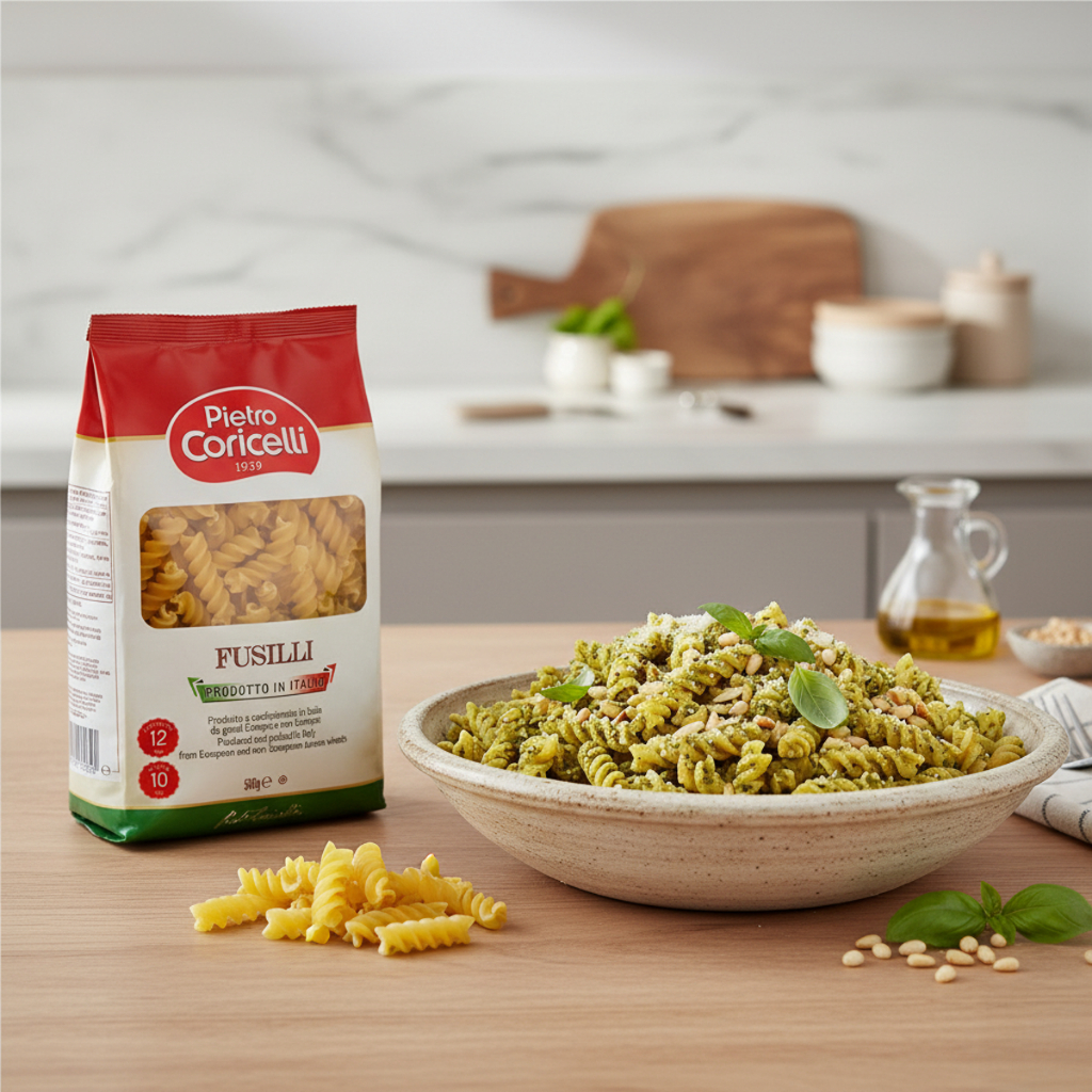 Nui Ý Pietro Coricelli Fusilli Pasta (Nui Xoắn)/Nui Ý Elbows Pasta (Nui Con Sò) 500gr