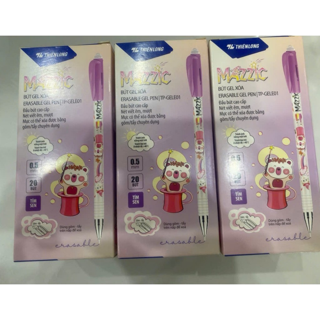 Bút gel  xoá được MAZZIC ,bút gel Thiên Long TP- GELEO1 ngòi 0.5mm bút mực xoá