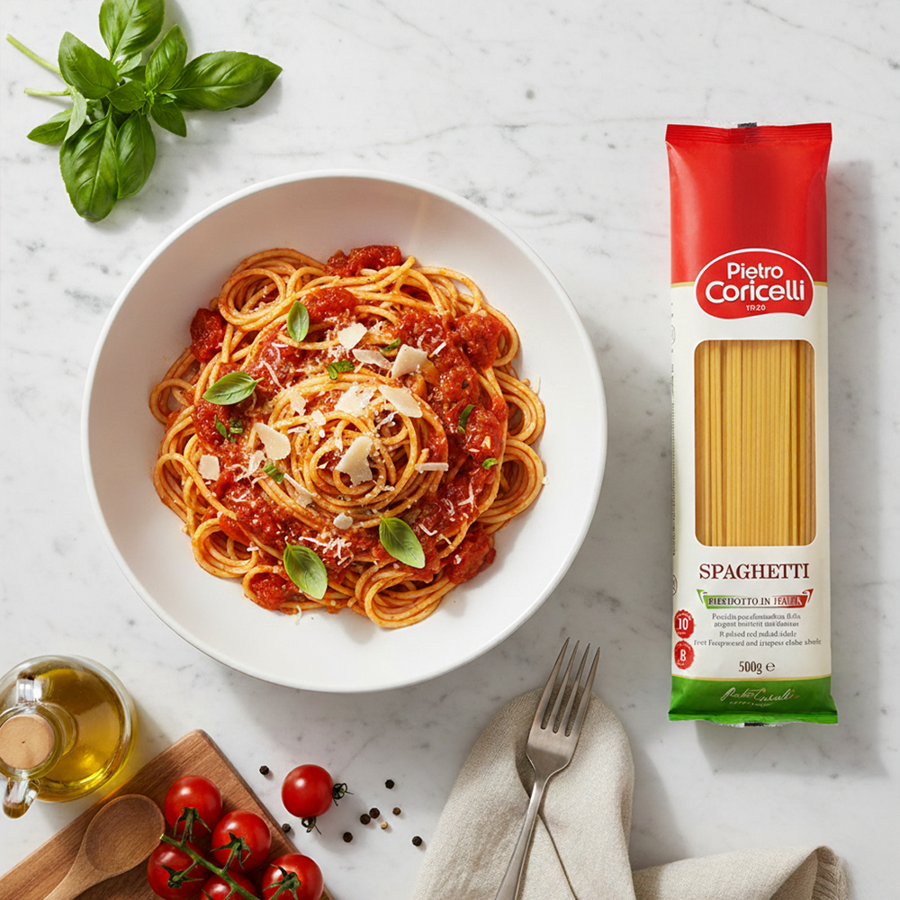 Mì Ý Chính Hãng Pietro Coricelli 500g, Linguine (Mì Sợi Dẹt)/Spaghetti (Mì Sợi Tròn)