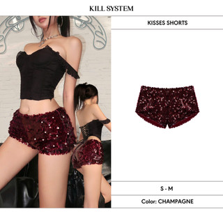 Quần short siêu ngắn kim tuyến lấp lánh KISSES - 𝐊𝐈𝐋𝐋 𝐒𝐘𝐒𝐓𝐄𝐌