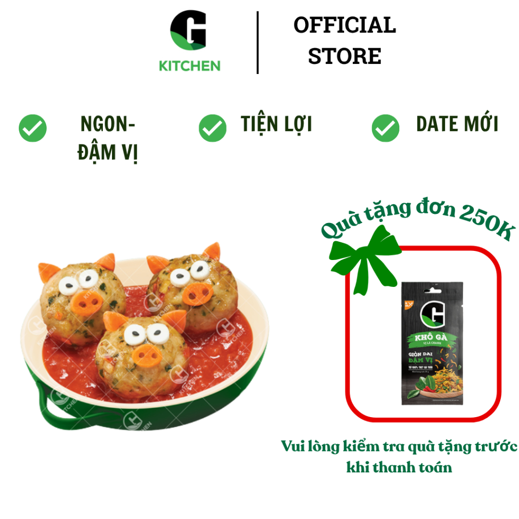 Thịt Viên Dinh Dưỡng Rau Củ G Kitchen 300g [Giao nội thành TPHCM]