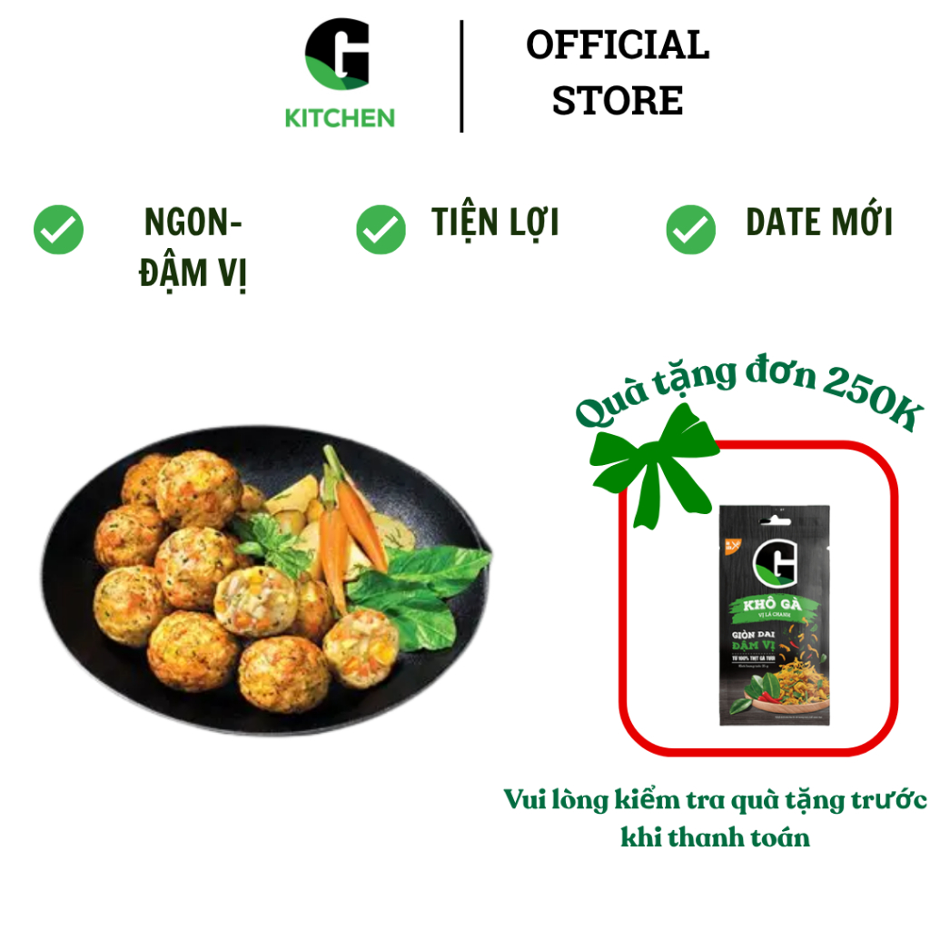 Thịt Viên Dinh Dưỡng Rau Củ G Kitchen 300g [Giao nội thành TPHCM]