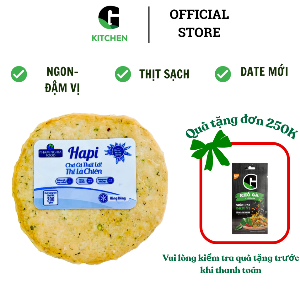 Chả cá thát lát thì là chiên ĐL G Kitchen 200g [Giao HCM]