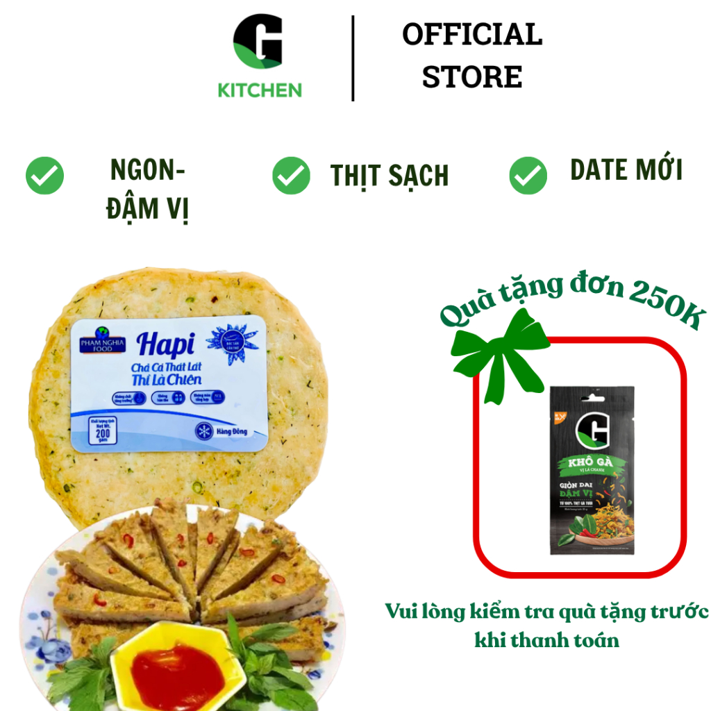 Chả cá thát lát thì là chiên ĐL G Kitchen 200g [Giao HCM]
