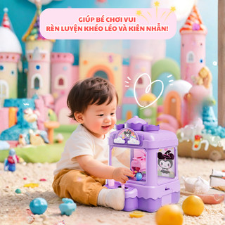 Máy Gắp Bóng Mini Pony,Monsters,Kuromi,Khủng Long Đáng Yêu Có Sẵn 6 Bóng, Chất Liệu Nhựa ABS Cho Bé Vui Chơi Thỏa Thích