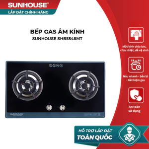 BẾP GAS ÂM KÍNH SUNHOUSE SHB5548MT