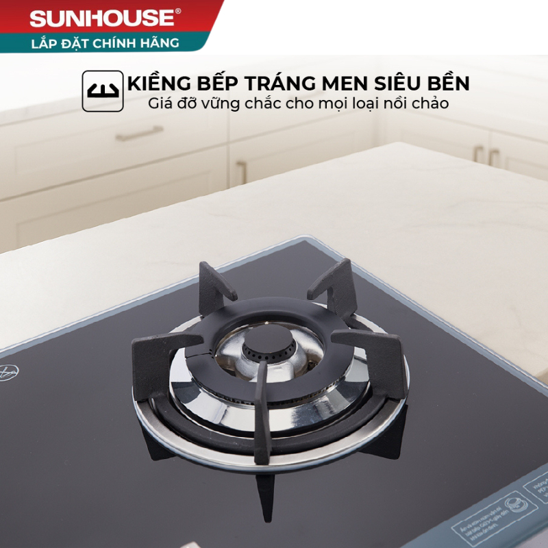 [HỖ TRỢ LẮP ĐẶT] BẾP GAS ÂM KÍNH SUNHOUSE SHB5548MT