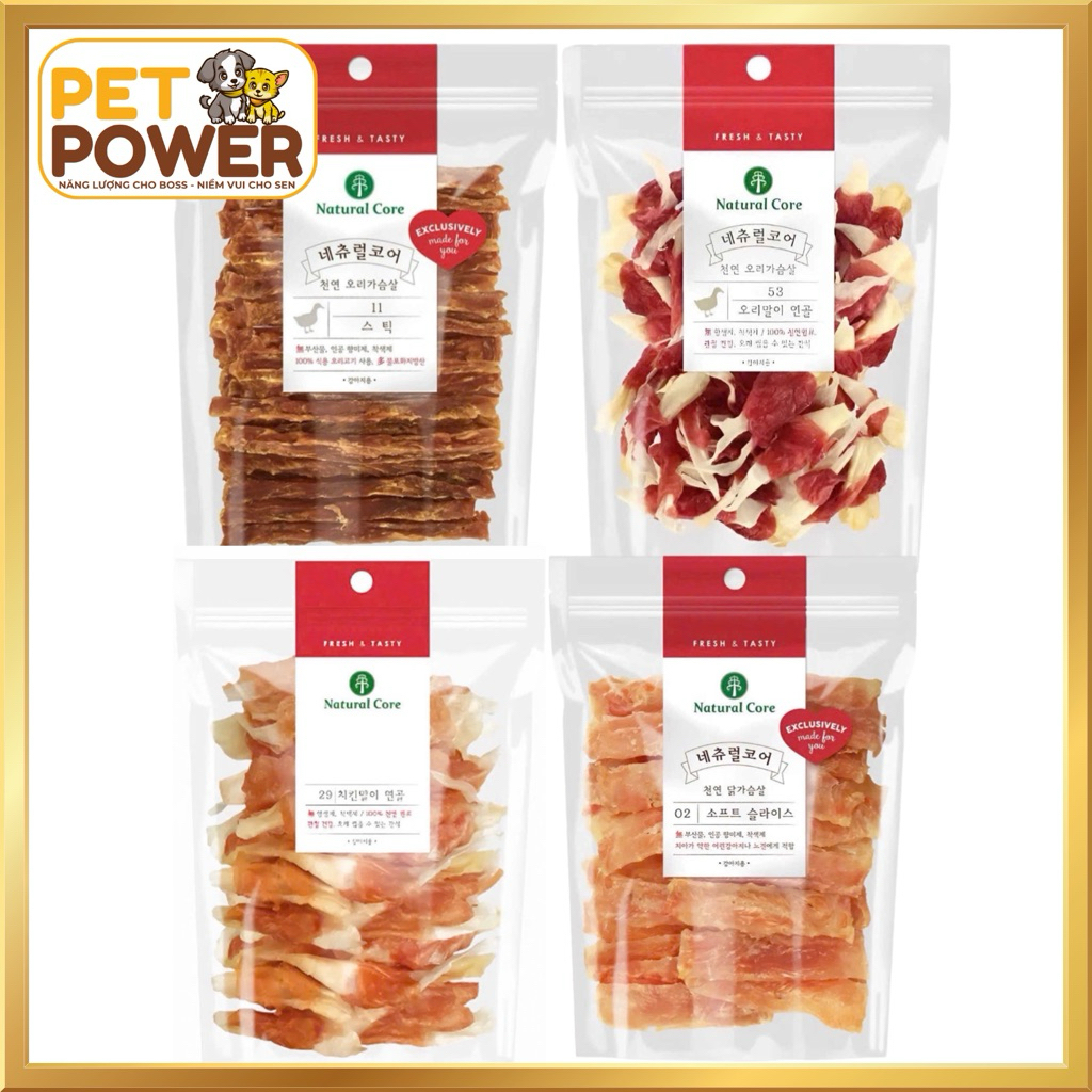 Thịt Sấy Tự Nhiên Natural Core – Thức Ăn Vặt Cao Cấp Cho Chó | Hàng Nhập Hàn Quốc – Pet Power