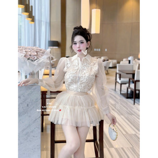 Sét áo ren và chân váy xoè siêu đẹp 💯💝đi CHƠI, đi LÀM ,đi du lịch sang chảnh, xinh XINH đẹp