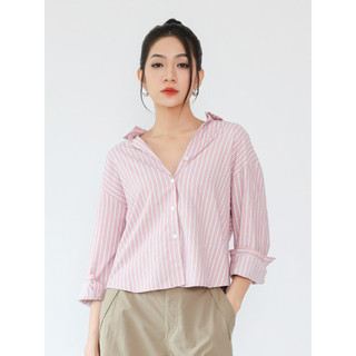 Áo Sơ Mi Nữ Kẻ Sọc JP Fashion Dài Tay, Chất Kate Vải Mát Thoáng Khí, Họa Tiết Dọc Sọc Trẻ Trung 10612026