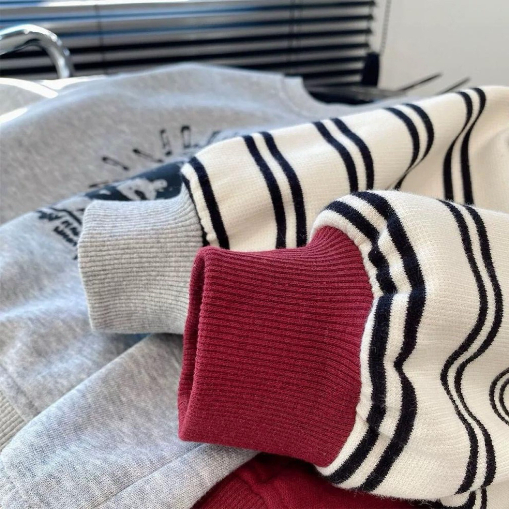 Áo nỉ thu đông bé trai áo sweater trẻ em 20-45kg loại đẹp