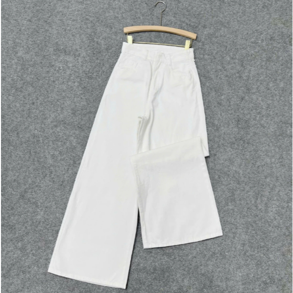 [Peinn] Quần Jean Bigsize Nữ Ống Rộng Xòe Nhẹ Cạp Cao Đi Viền Cá Tính Dễ Phối Đồ Chubby Q548