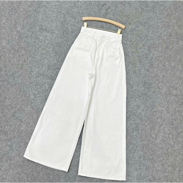 [Peinn] Quần Jean Bigsize Nữ Ống Rộng Xòe Nhẹ Cạp Cao Đi Viền Cá Tính Dễ Phối Đồ Chubby Q548