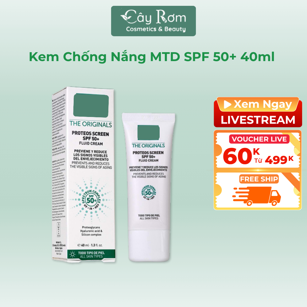 Kem Chống Nắng Phổ Rộng MTD SPF 50+ 40ml Bảo Vệ Toàn Diện 40m [Hàng Công Ty] | Cây Rơm Cosmetics