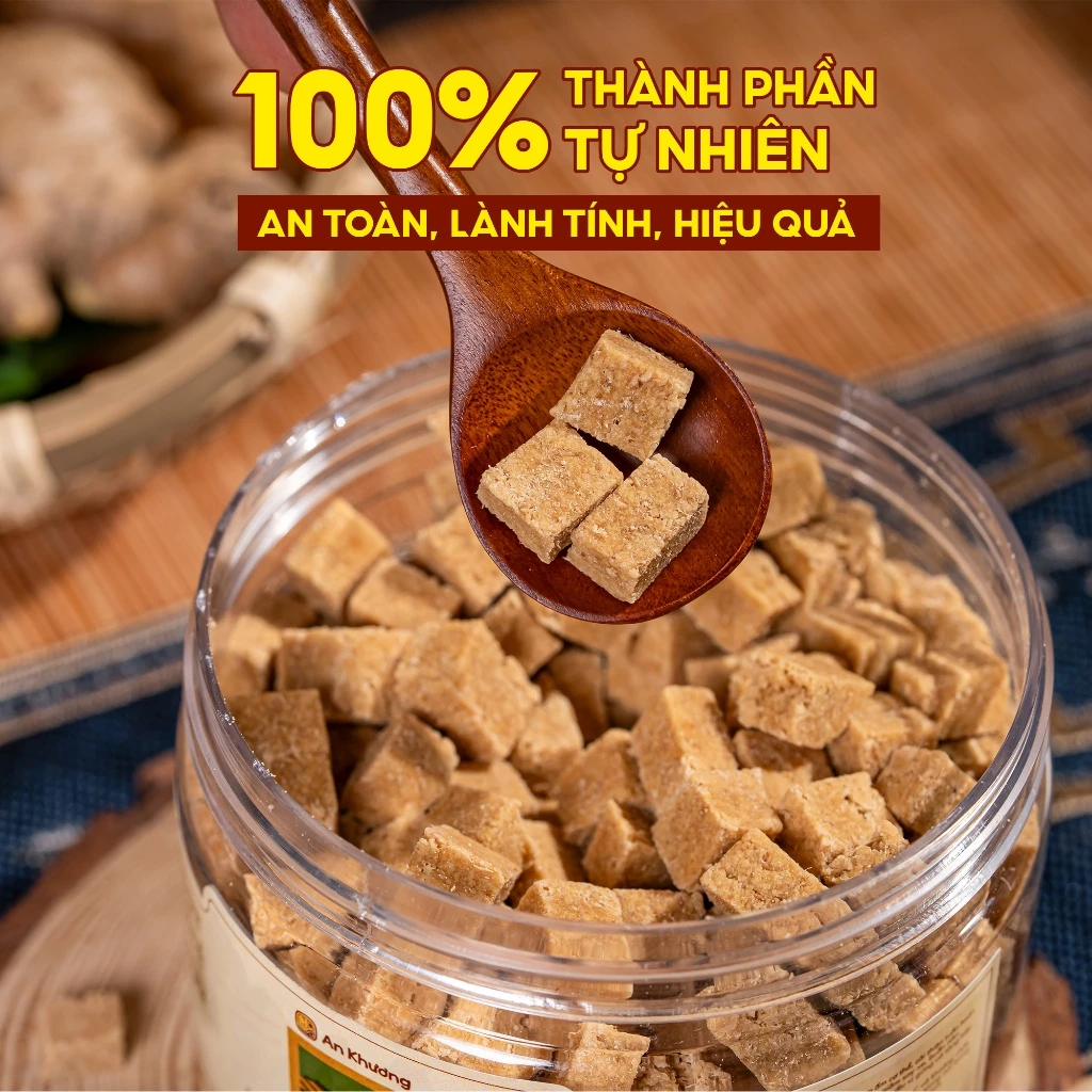 Viên Ngậm Gừng 200g An Khương - Gừng Kỳ Sơn Cay thơm đậm vị, Hỗ trợ Giảm Ho, Đau Bụng Kinh
