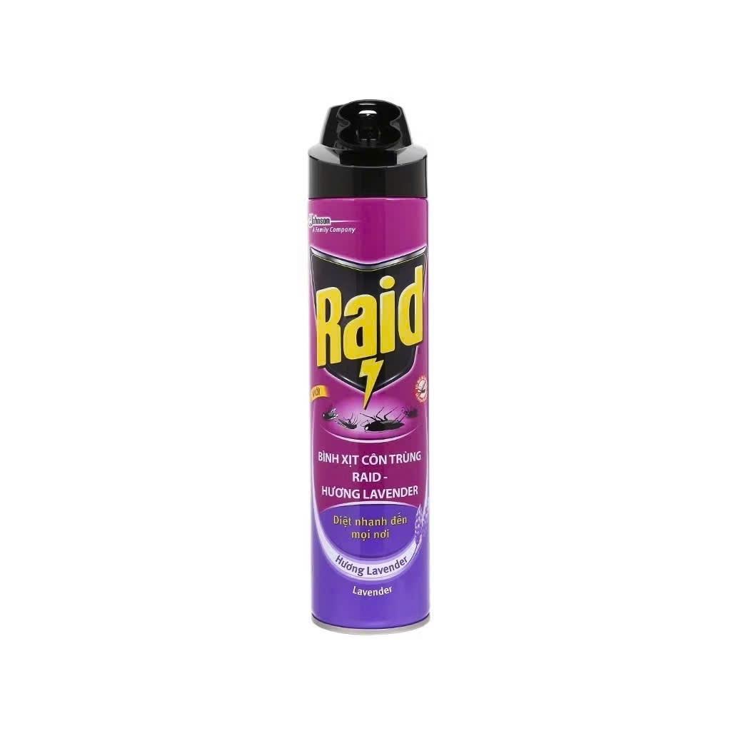 RAID Bình xịt côn trùng Hương Cam Chanh, Không mùi,Lavender 520ml