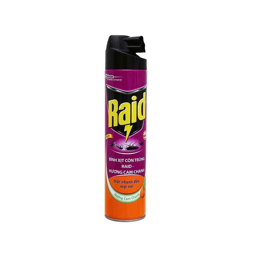 RAID Bình xịt côn trùng Hương Cam Chanh, Không mùi,Lavender 520ml