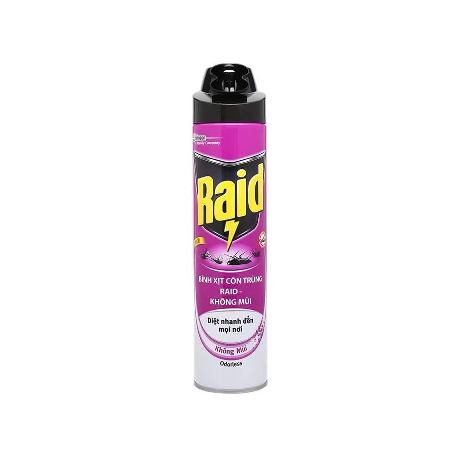 RAID Bình xịt côn trùng Hương Cam Chanh, Không mùi,Lavender 520ml