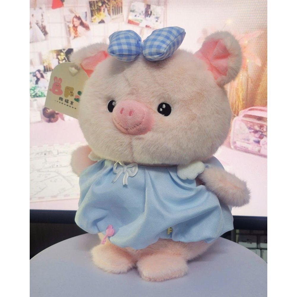 [ HÀNG CAO CẤP ] Gấu Bông Heo Hồng Mặc Váy Đeo Nơ Sang Trọng Lông Tơ Non Cao Cấp Làm Quà Tặng Cho Bạn Gái, Cho Bé