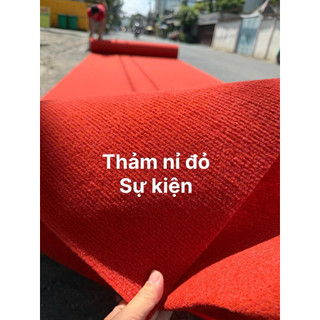 Thảm nỉ sự kiện màu đỏ, 4mv trang trí sân khấu rạp cưới bền đẹp.