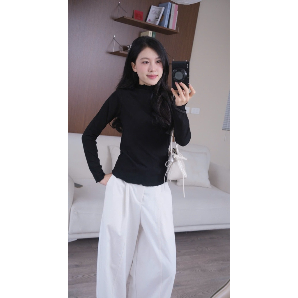 Áo thun dài tay giữ nhiệt cổ leo 3 phân the.sweaterweather TSW (ảnh thật)