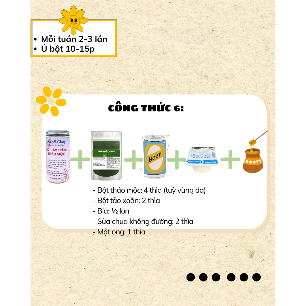 Combo 2 Gói Dưỡng trắng da mặt [200g Bột Thảo mộc + 75g Bột Tảo xoắn] + tặng bộ dụng cụ đắp mặt