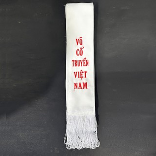 Đai Kaki Thêu Võ Cổ Truyền Việt Nam, hàng cao cấp, đai trắng, đai đỏ, đai vàng, đai có tua...