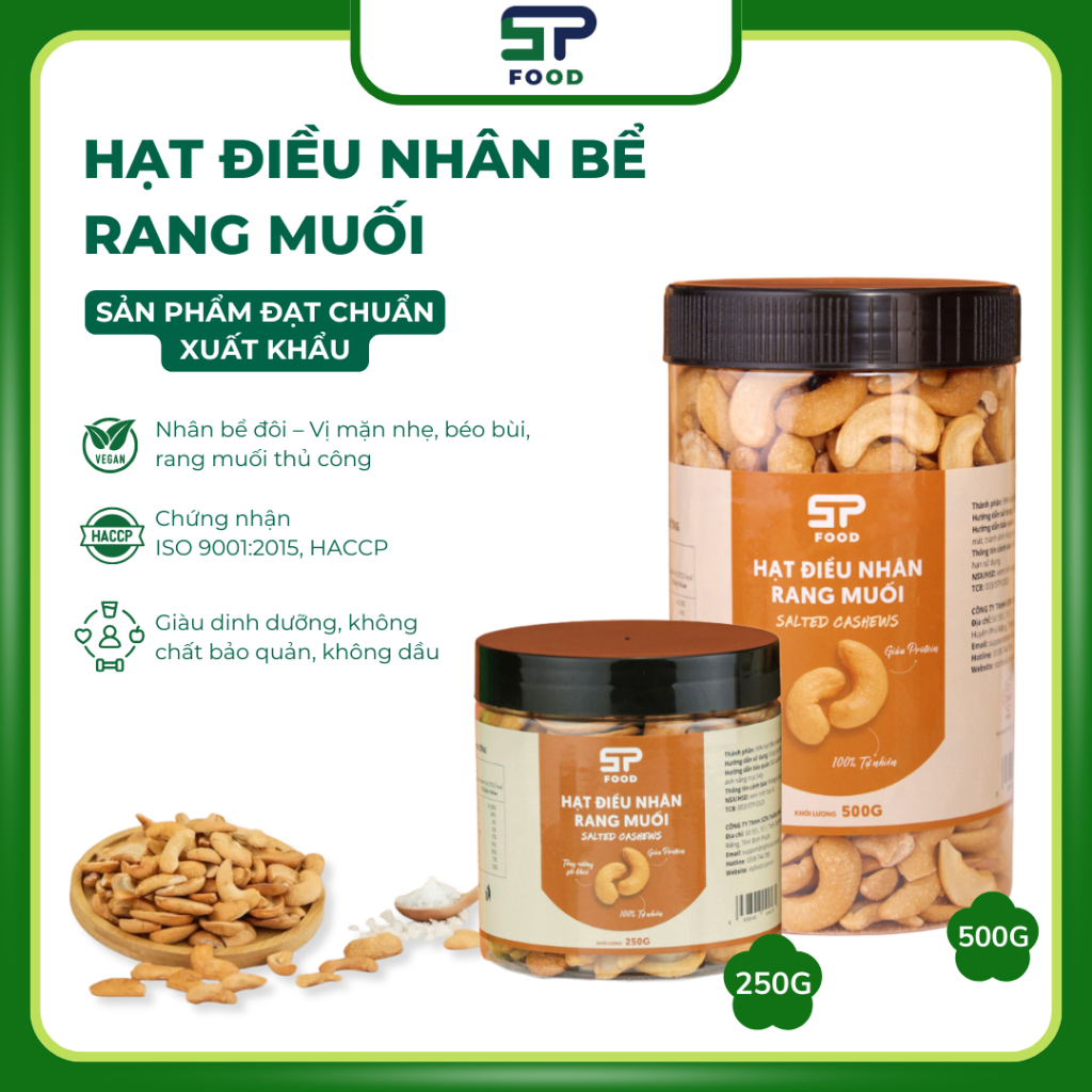 Hạt Điều Nhân Bể Rang Muối STP FOOD (250G-500G) – Rang Củi Truyền Thống ...