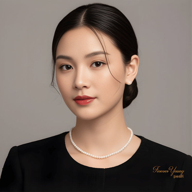 DC282 - Dây chuyền ngọc Trai nuôi nước ngọt sang trọng, trai 5-6 li, dài 45-50 cm, Forever Young Pearl