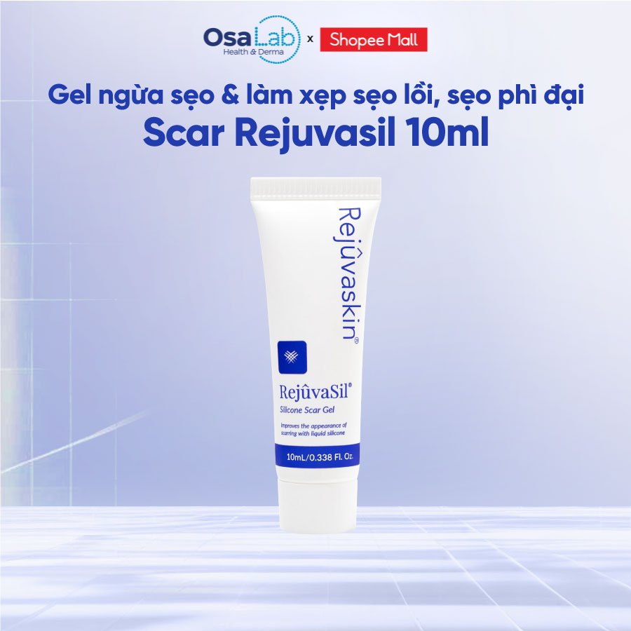 Gel ngăn ngừa sẹo và làm xẹp sẹo lồi, sẹo phì đại Rejuvaskin Rejuvasil 10ml