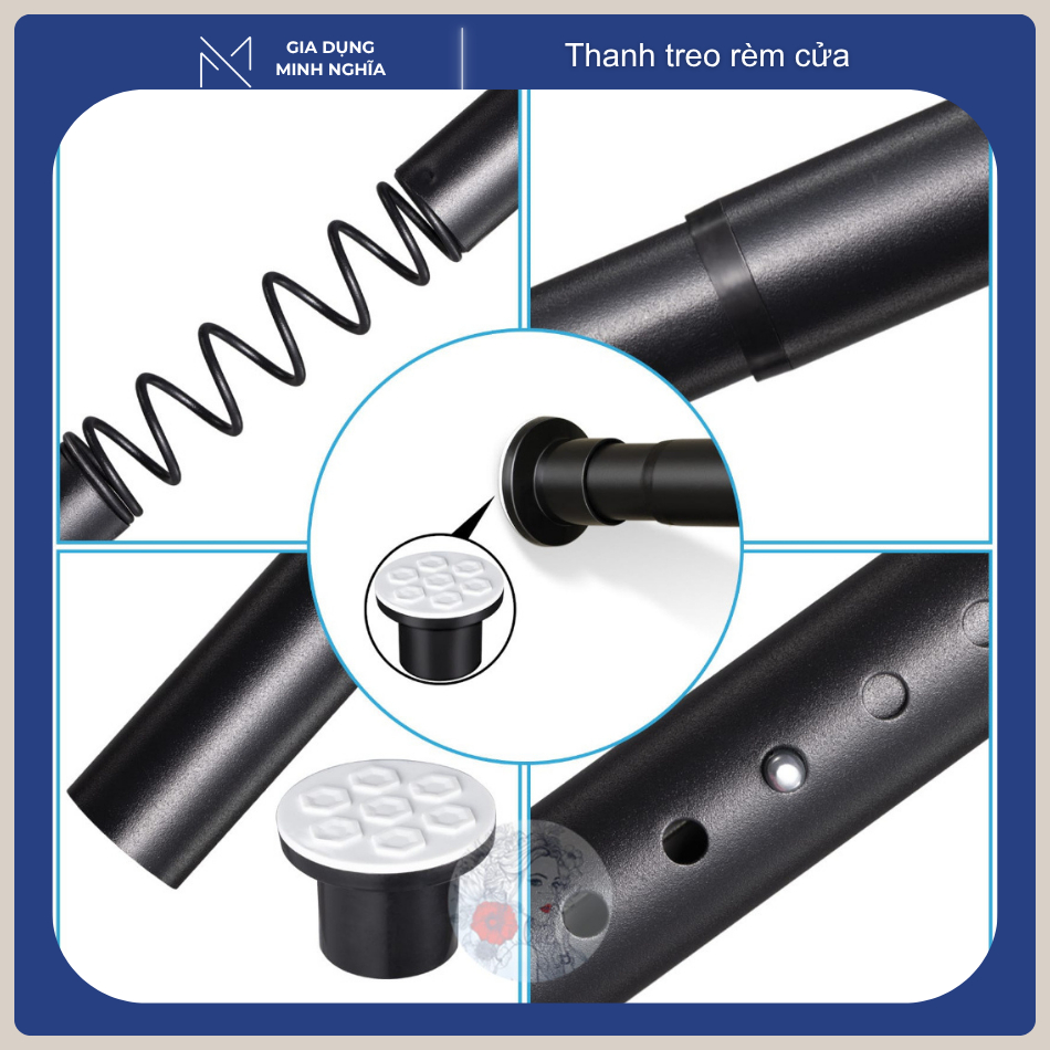 Thanh treo rèm đa năng không cần khoan tường , thanh treo đồ inox nhiều ...