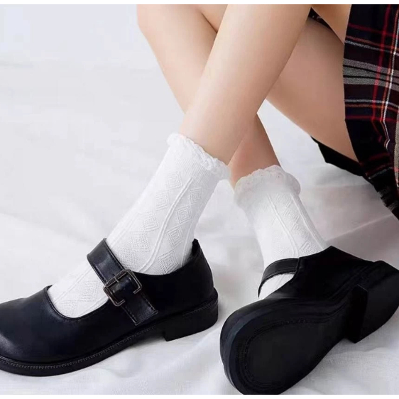 [Peinn] Tất cao cổ nữ chất liệu vải Hàn co giãn 4 chiều, vớ nữ phong cách Vintage  TTD63