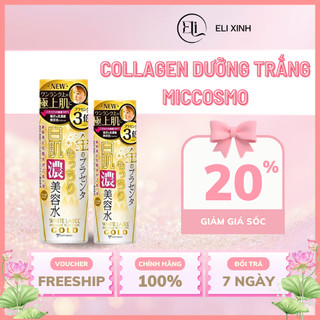 Collagen Dưỡng Trắng Miccosmo White Label Placenta Rich Gold Essence Elixinhstore, Tinh Chất Đẹp Da
