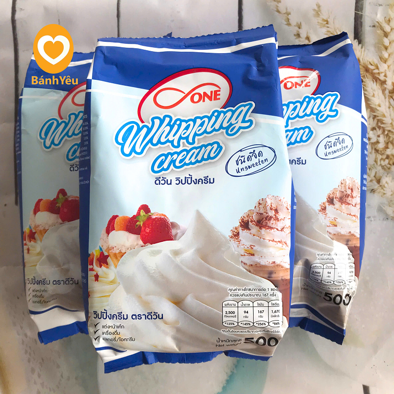 Bột Whipping Cream Thái Lan Có Đường/ Không Đường 500g - dùng trong làm bánh,kem