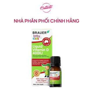 [CHÍNH HÃNG] Siro bổ sung vitamin D Brauer Baby & Kids Liquid 400IU cho trẻ sơ sinh 10ml