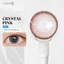 Kính áp tròng khoá ẩm 8H 1 Tháng Màu Hồng Pha Lê CARASE, Lens cận CRYSTAL PINK