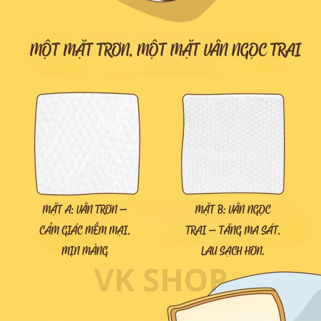 Khăn Giấy Khô Đa Năng 18x20cm – Vải Không Dệt, An Toàn Cho Da, Tiện Dụng Du Lịch