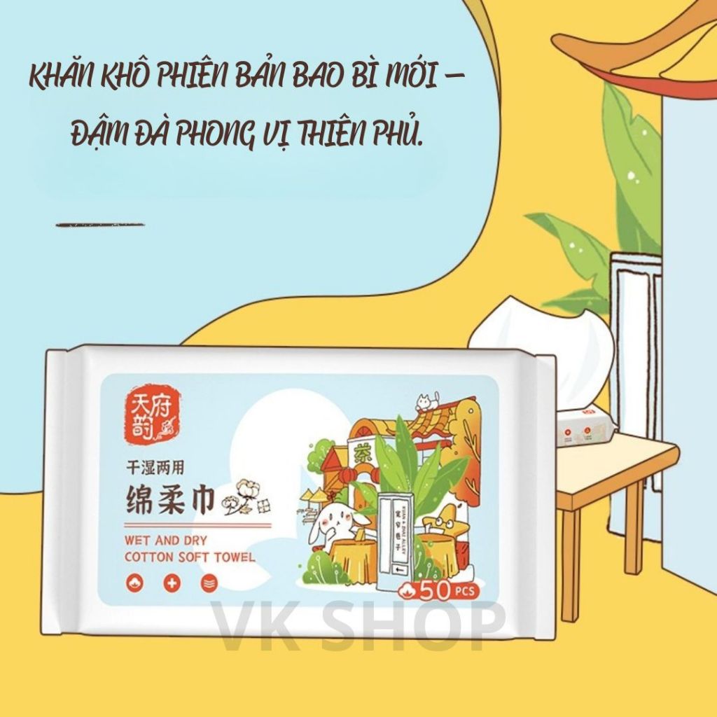 Khăn Giấy Khô Đa Năng 18x20cm – Vải Không Dệt, An Toàn Cho Da, Tiện Dụng Du Lịch