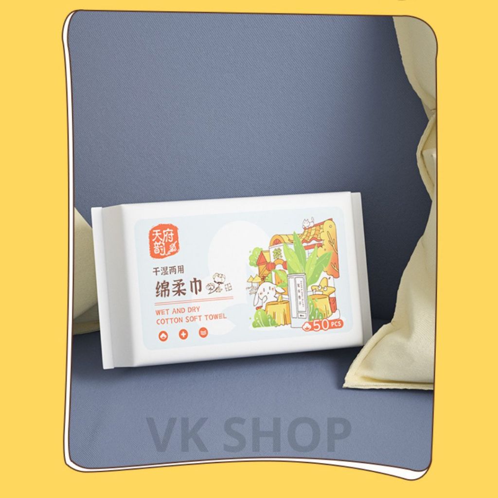 Khăn Giấy Khô Đa Năng 18x20cm – Vải Không Dệt, An Toàn Cho Da, Tiện Dụng Du Lịch