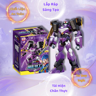 Đồ Chơi Robot Biến Hình Metal Cardbot 2in1 Đi Kèm Card Thẻ Bài Nhân Vật - Đồ Chơi Lắp Ráp Mô Hình Robot Chiến Đấu Cho Bé