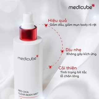 Xịt dưỡng thể cho da mụn medicube Red Clear Cica Body Mist 200ml